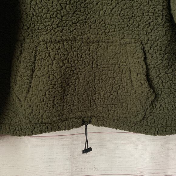 No Boundaries Juniors' Green Quarter Zip Sherpa Pullover Sweater XL (15-17) - Picture 6 of 10